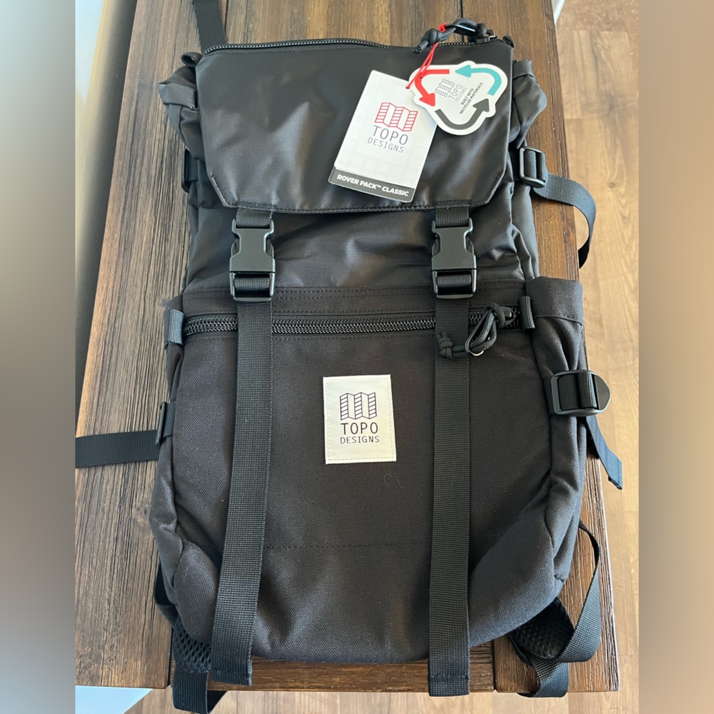Topo Designs Black Rover Pack Classic Backpack